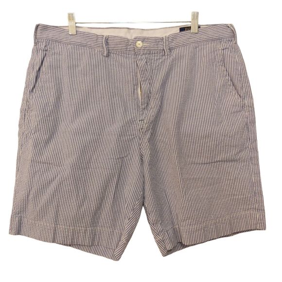Polo Ralph Lauren shorts mens 38 blue stripe color pony stretch classic fit - Picture 1 of 10